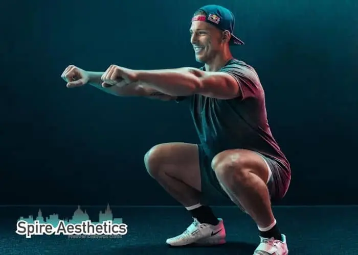 Image of man build leg muscle Cumbernauld through exercise